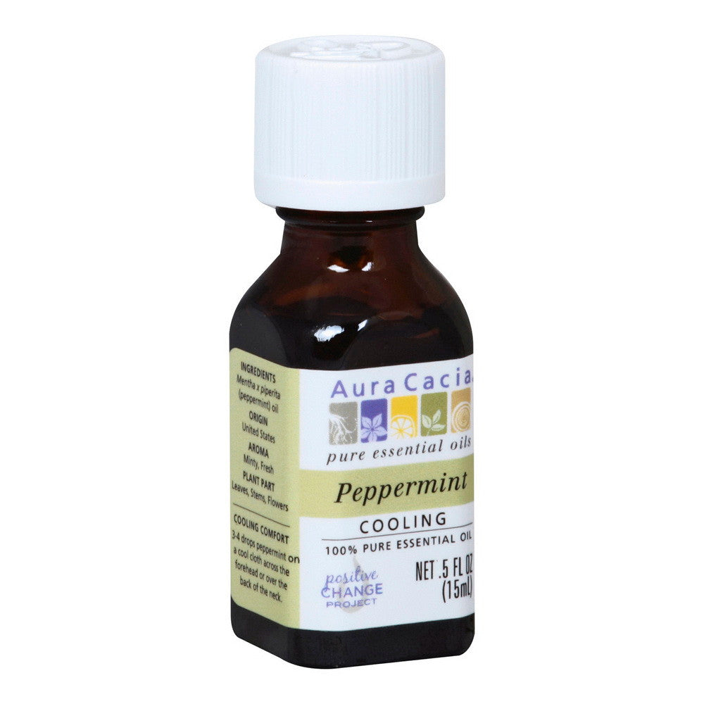Aura Cacia Pure Essential Oil Peppermint, 5 Oz